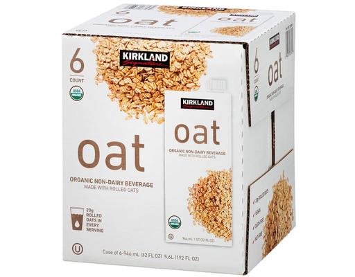 Organic Non-Dairy Oat Beverage, 32 oz, 6-count Kirkland Signature