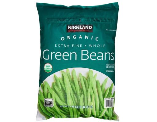Organic Green Beans, Extra Fine, 80 oz Kirkland Signature