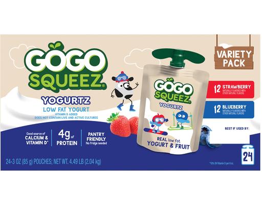 Yogurtz Pouches 3 oz, 24 count Gogo Squeez