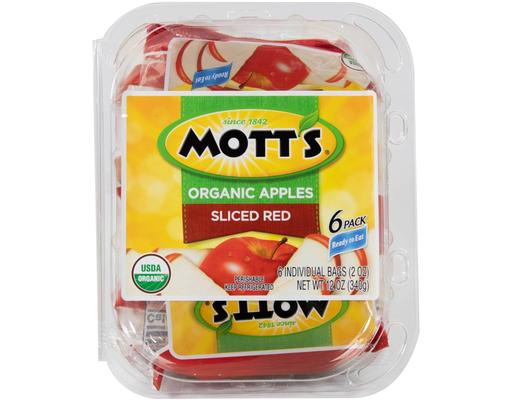 Organic Red Apple Multipack Slices, 2 oz., 6 pack Mott's