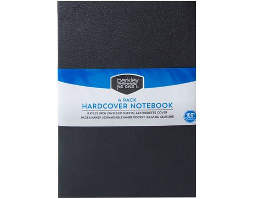 Hardcover Lined Journal, 4 pack Berkley Jensen