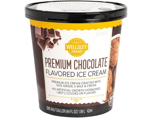 Premium Chocolate Ice Cream, 64 oz. Wellsley Farms