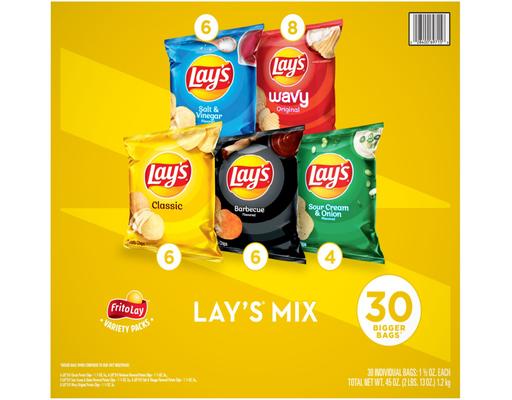 Lay's Variety Mix of Potato Chips, 30 count Frito-Lay