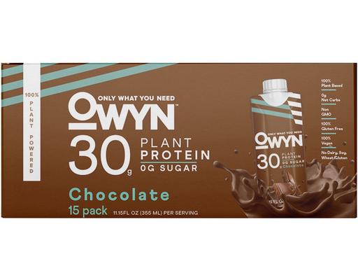 30g Chocolate Plant Protein Shake, 30g Protein, 11.15 oz., 15 pack OWYN