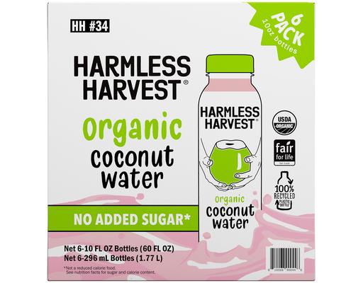 Organic Coconut Water, 10 oz., 6 pack Harmless Harvest