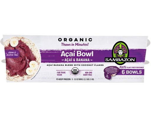 Acai Banana Acai Bowl, 6 count Sambazon