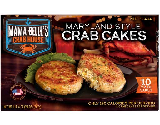 Maryland Style Crab Cakes, 10 ct. Mama Belle's