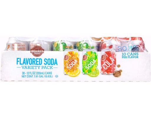 Variety Soda, Cans, 12 oz., 30 pack Wellsley Farms