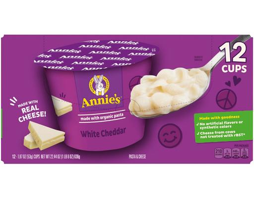 White Cheddar Microwave Mac And Cheese Cup, 2 oz., 12 pack Annie's