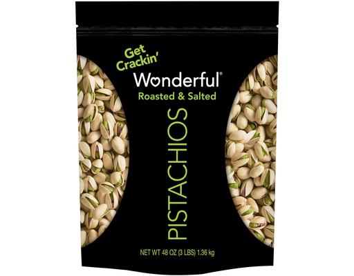 In Shell Roasted & Salted Nuts, Resealable Bag, 48oz. Wonderful Pistachios