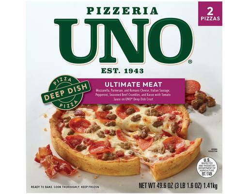 Deep Dish Ultimate Meat Pizza, 2 pack Pizzeria Uno