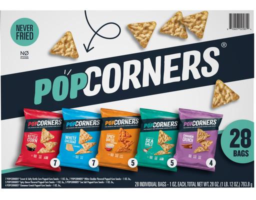 5 Flavor Variety Pack Popped Corn Chips Snacks, 1 oz., 28 count Popcorners
