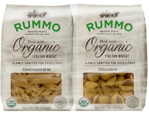 100% Organic Penne Rigate & Organic Shells Variety Pack, 4 pack Rummo