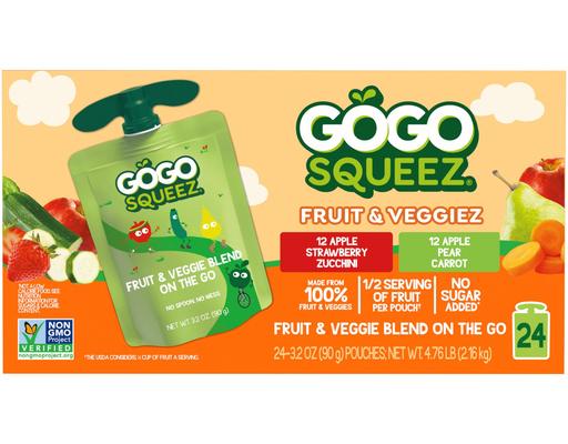 Fruit & Veggiez Blend, 24 pack Gogo Squeez