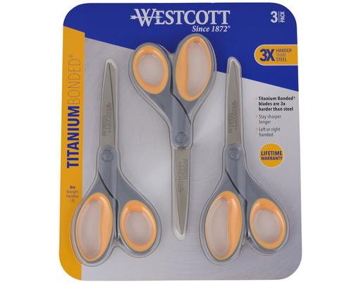 8" Titanium Bonded Scissors 3 pack Westcott