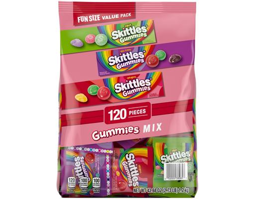 Gummies Fun Size Bulk Variety Assortment, 43.68 oz. Skittles
