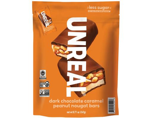 Dark Chocolate Caramel Peanut Nougat Bars, 8.71 oz Unreal