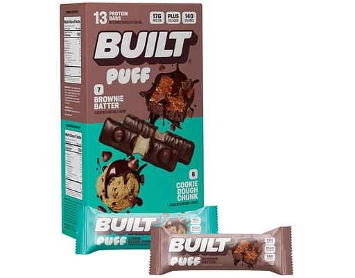 Puff & Chunk Protein Bars, Variety Pack, 1.41 oz, 13 count Built