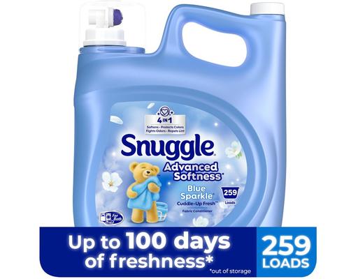 Advanced Softness Liquid Fabric Softener, Blue Sparkle, 259 loads, 176 fl. oz. Snuggle
