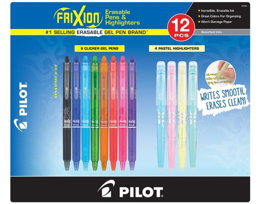 FriXion Assorted Gel and Highlighters 12 Pack Pilot