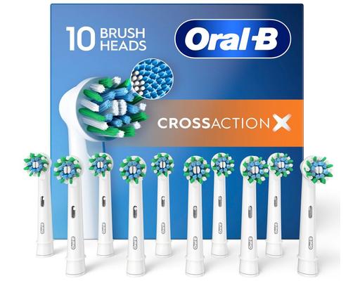 CrossAction X Replacement Brush Heads, 10 count Oral-B
