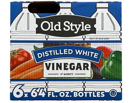 Distilled White Vinegar, 64 fl oz, 6 count Old Style