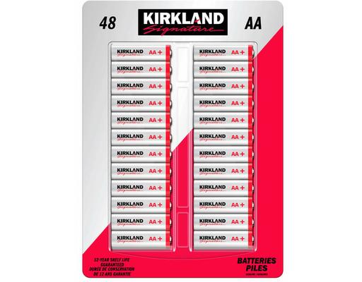 Alkaline AA Batteries, 48 count Kirkland Signature