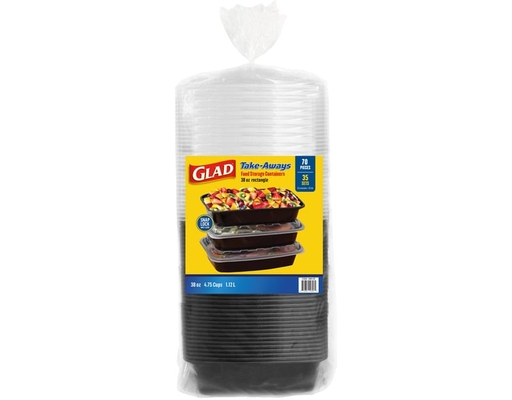 Take-Aways Containers with Lids, 35 count Glad