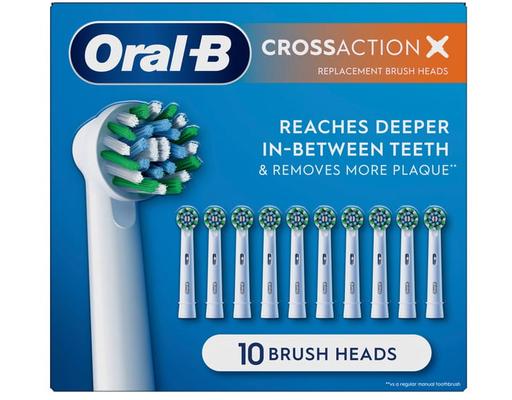 CrossAction Replacement Toothbrush Heads, 10 count Oral-B