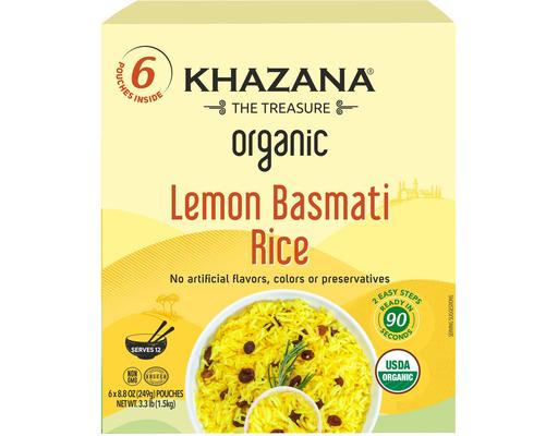 Organic Lemon Basmati Rice 6 pack, 8.8 oz Khazana