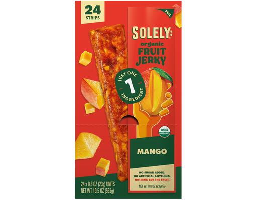 Organic Fruit Jerky Mango 24 count, 0.8 oz Solely