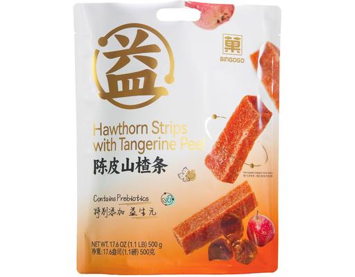 Prebiotics Dried Hawthorn Strips, 17.63 oz Bingogo