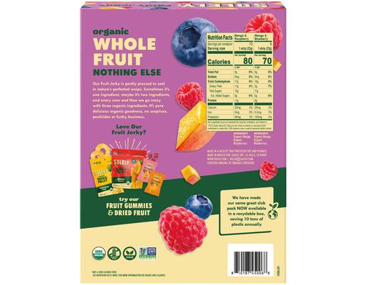 Organic Fruit Jerky Variety, 16 count Solely