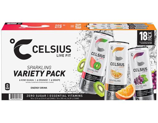 Sparkling Energy Drink Variety Pack, 18 count, 12 fl ounce Celsius