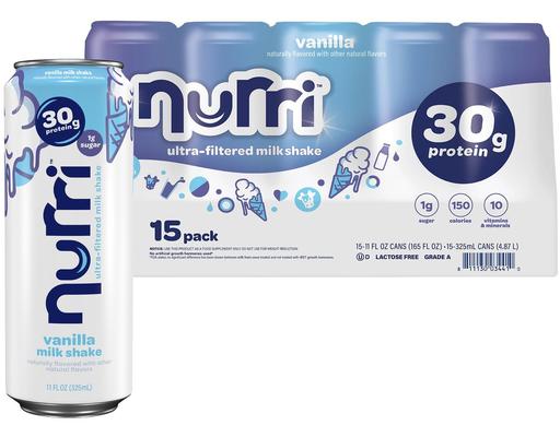 Protein Shake, Vanilla, 11 fl oz, 15 pack Nurri