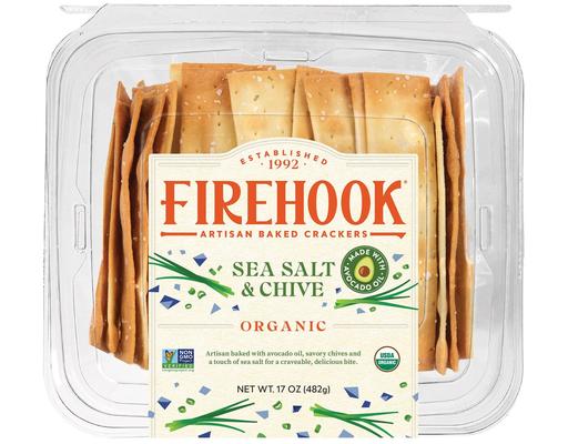 Organic Chive & Sea Salt Artisan Baked Crackers, 17 ounce Firehook