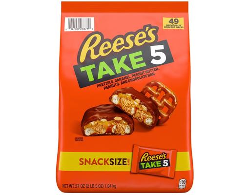 Take 5 Snack Size Candy Bars, 37 oz Reese's