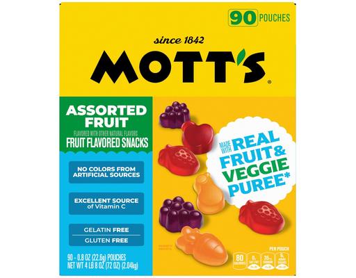 Assorted Fruit Flavored Snacks, 90 count Mott's
