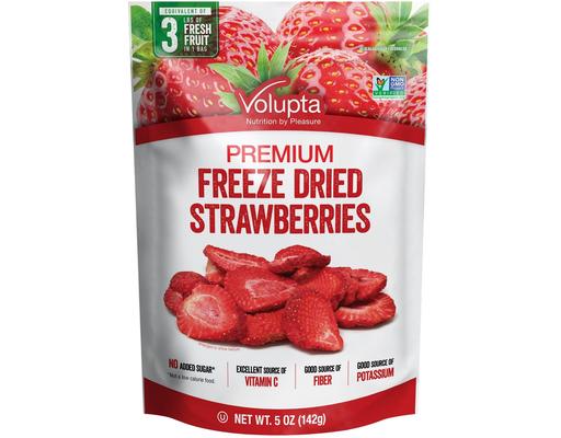 Premium Freeze Dried Strawberries, 5 ounce Volupta