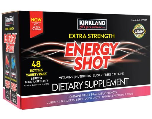 Extra Strength Energy Shot, 48 count, 2 ounce each Kirkland Signature