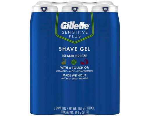 Island Breeze Shave Gel 7 ounce, 3 pack Gillette