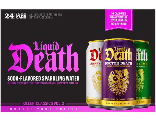 Soda-Flavored Sparkling Water Variety Pack, 24 count, 12 ounce Liquid Death