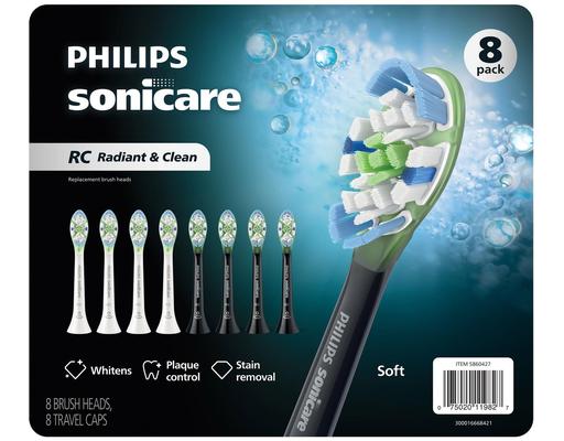 Radiant & Clean Replacement Brush Heads, 8 pack Philips Sonicare