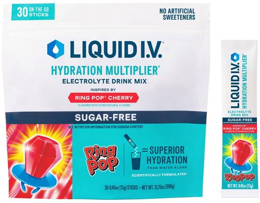 Sugar-free Hydration Multiplier Ring Pop Cherry, 30 count Liquid I.V.