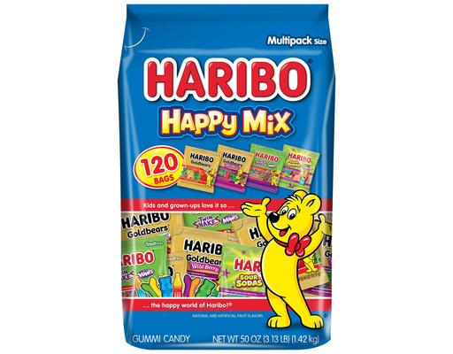 Happy Mix 120 count,, 50 ounce each Haribo