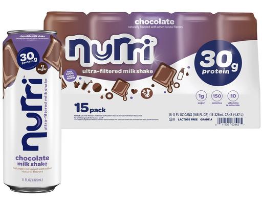Chocolate Protein Milk Shake, 11 fl oz, 15 pack Nurri