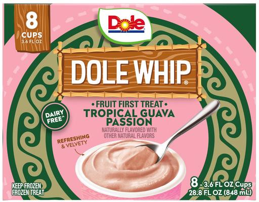 Whip Tropical Guava Passion Frozen Cups, 8 count 3.6 fl oz Dole