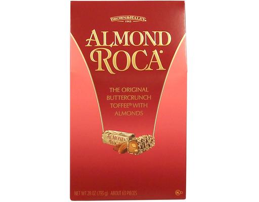 Almond Roca Gable Top Box, 28 oz Brown & Haley
