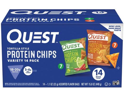 Tortilla Style Protein Chips, Variety Pack, 1.1 oz (14-pk) Quest