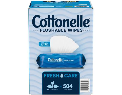 FreshCare Flushable Wipes, 504 Wipes Total Cottonelle